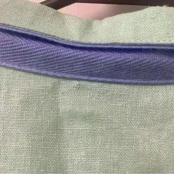 Sail To Sable Linen Tunic Dress Classic in Aqua size XL - Picture 7 of 11